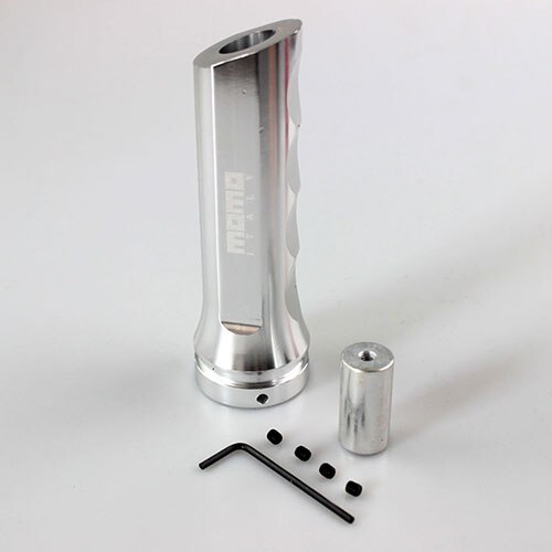 Fuldt aluminiumshåndbremsedækselshåndtag generelt gearhoved refires håndbremsegreb: Sølv