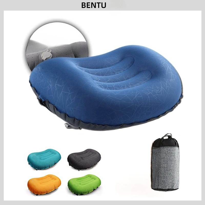 Ultralight Inflatable Camping Travel Pillow,Ergonomic Inflating Pillows,Cushions for Neck & Lumbar Support While Camp Hiking
