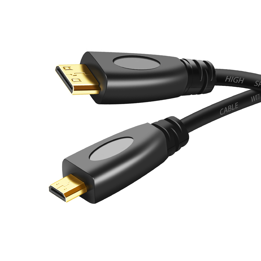 Câble Micro-HD Mini-HD 1080P HD1.4, adaptateur de Type C à D, cordon vidéo Compatible avec Raspberry Pi 4, caméra de tablette, moniteur Portable: WHITE / < =0.5m