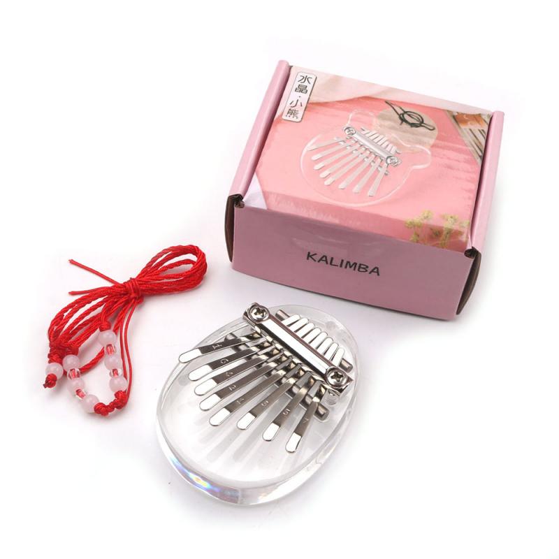 Mini Piano à pouce Kalimba en bois, 8 touches, exquis, de noël, Instrument Musical de