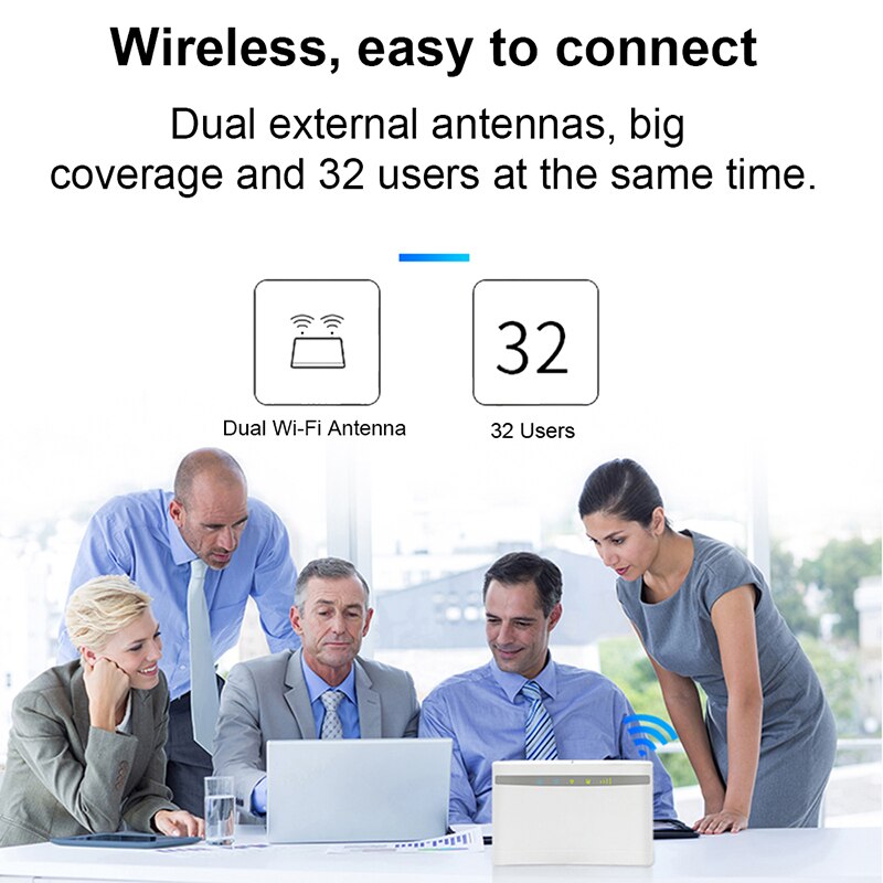 TIANJIAN 4G WiFi Router CPE external dual antenna 4G wireless modem hotspot WAN LAN port PPTP mobile 4g wireless router unlocked