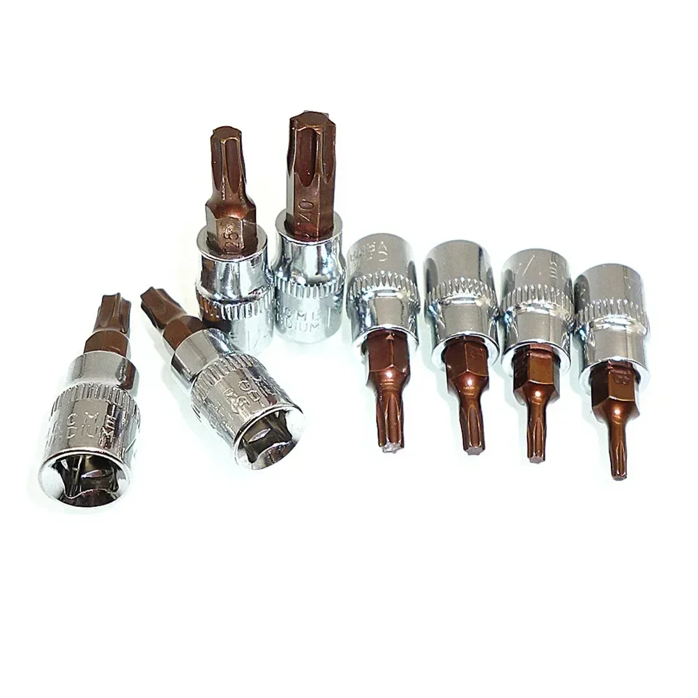 1pc Torx-schraubendreher bisschen 1/4 Zoll Stock Buchse Ratsche Steckschlüssel Adapter Hand Werkzeuge T8 T10 T15 T20 T25 T27 t30 T40
