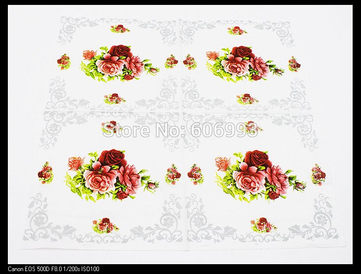 [Rainloong] Bloem Papier Servet Rose Feestelijke & Party Tissue Servetten Decoupage Decoratie Papier 33 Cm * 33 Cm 20 Stks/pak/Lot