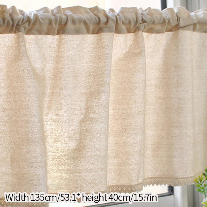 rideau cuisine Demi-rideau occultant japonais, pour cuisine, draperies imprimées Vintage, en coton, lin, dentelle, pour placard, pour chambre à coucher: S1 Short Curtain