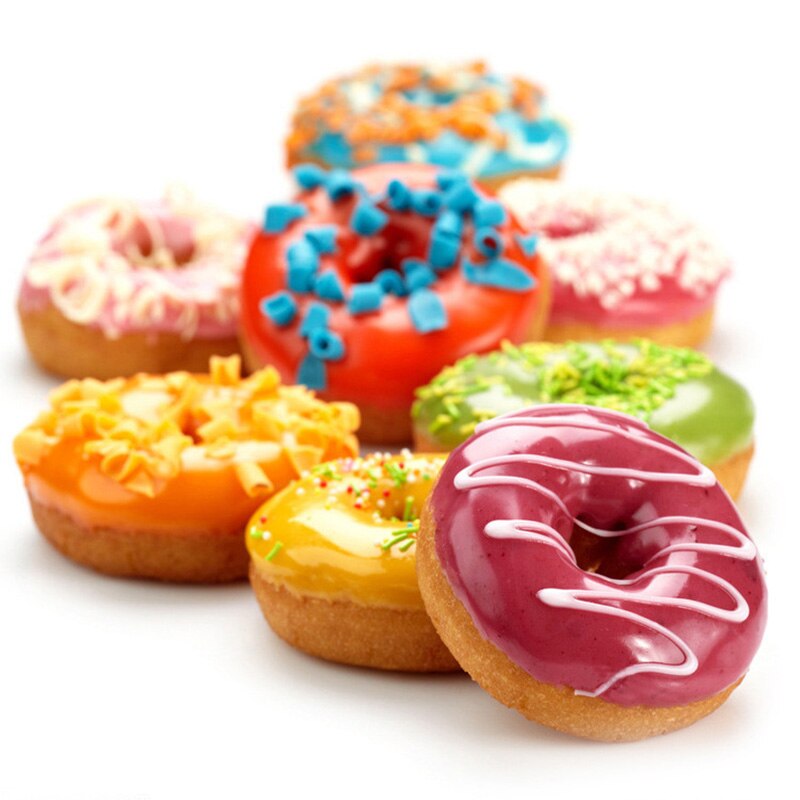 6 Hole Donut Cake Mold Food Grade Silicone Mini Chocolate Cake Bread Mold Eco-friendly Household Kitchen Oven Baking Pastry Tool