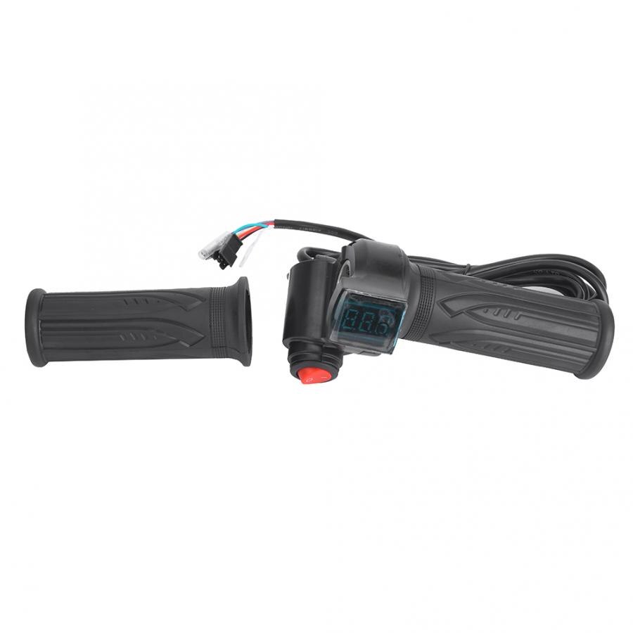Poignée Accélérateur Twist Pour Vélo électrique - Compatible 12V à 72V, Installation Droite, Caoutchouc Antidérapant