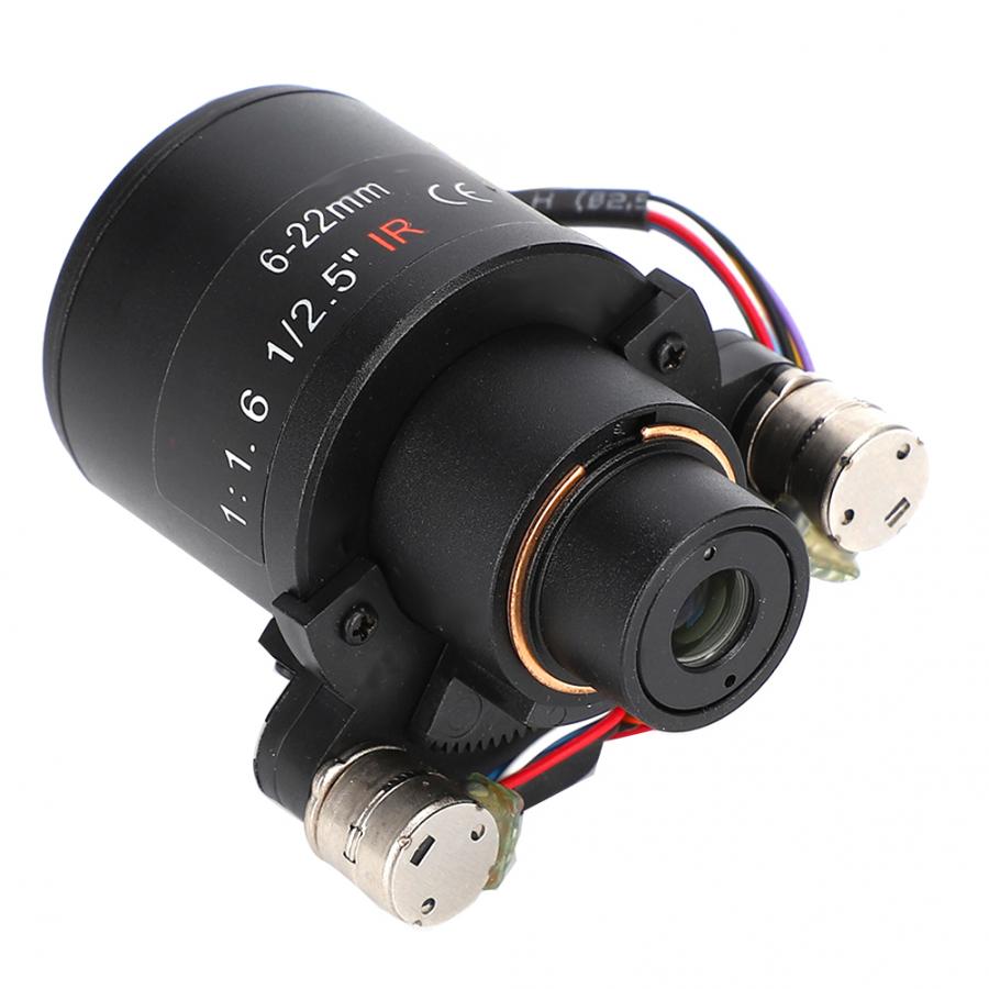 5mp kameralinser 6-22mm motoriseret zoom  m14 monteringssikkerhedsovervågningsobjektiv