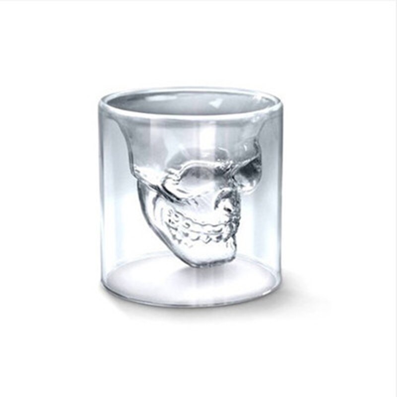 2 størrelser vinglass hodeskalle skudd glass morsomt gjennomsiktig fest doo glass vaso min bootle copo ølfestdekor