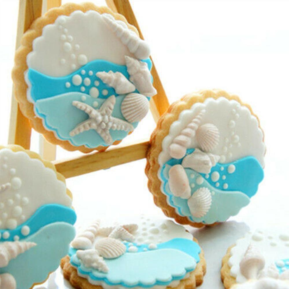 1Pc Schelp Schelp Siliconen Cake Mallen Diy Fondant Taart Decoreren Gereedschappen Gumpaste Chocolade Snoep Zeep Klei Mallen