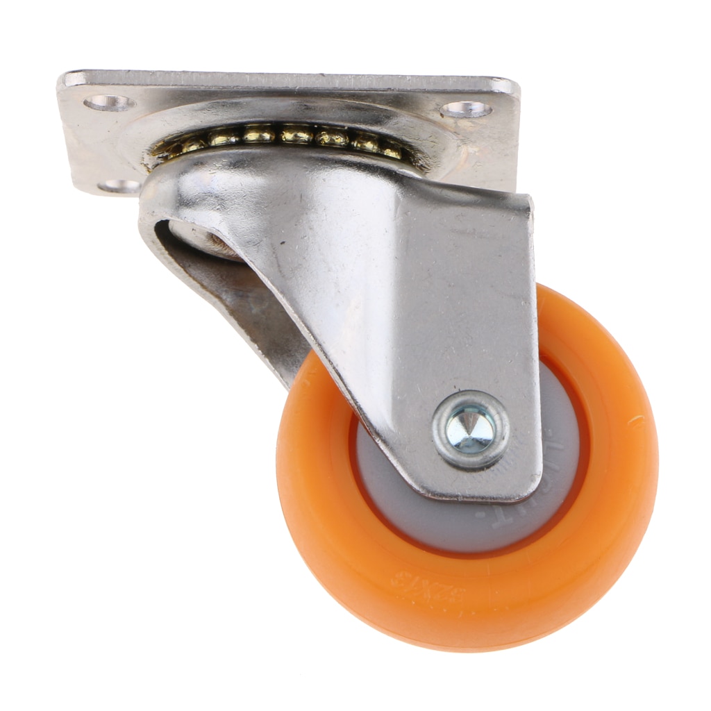 Swivel Casters Castor Wheels, 32mm 17kg, Orange Nylon,8pcs Pack