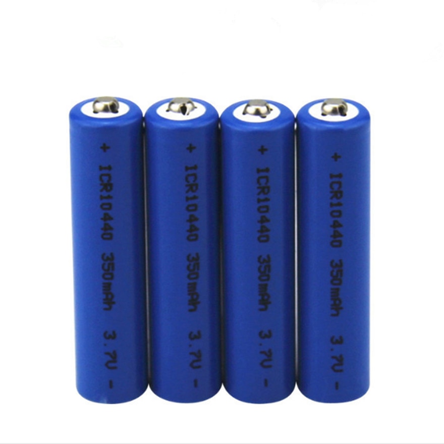 4 Stks/partij 3.7V 350Mah Aaa Oplaadbare Batterij 10440 Lithium Batterij Hand Geschikt Zaklamp