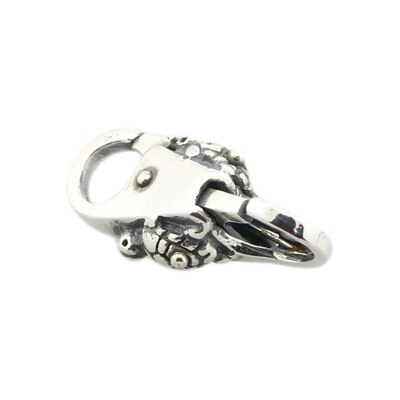 Genuine 925 Sterling Silver Charms Elephant Flower Leaves Heart Locks Lobster clasp Fit European Troll Bracelet Jewelry: lock 7