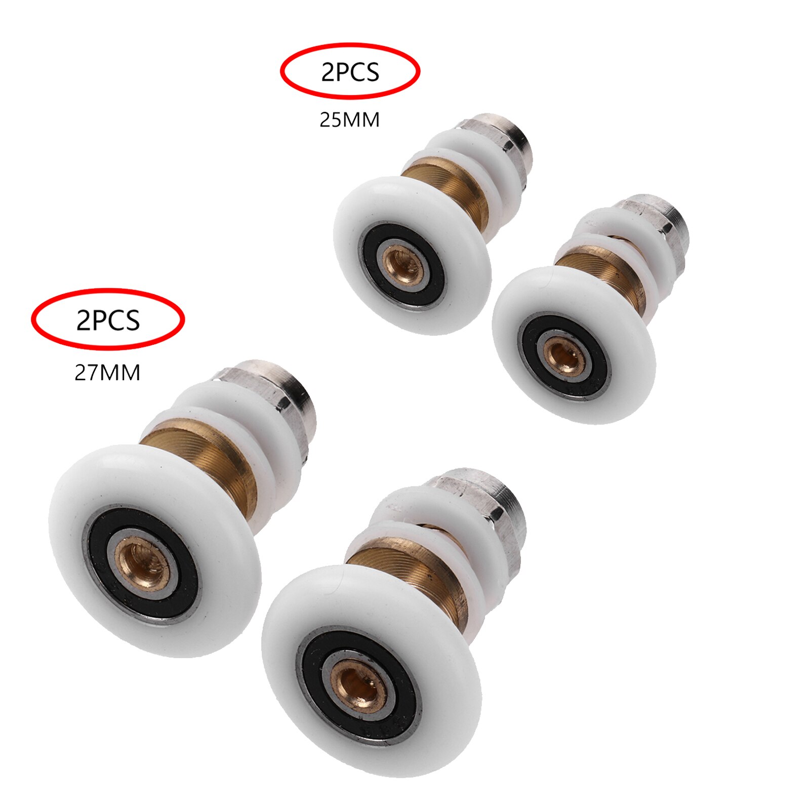 2 Glass Door Rollers Bathroom Shower Door Runners Pulleys Wardrobe Cabinet Wheels Durable Silent Sliding Casters Home Accessory