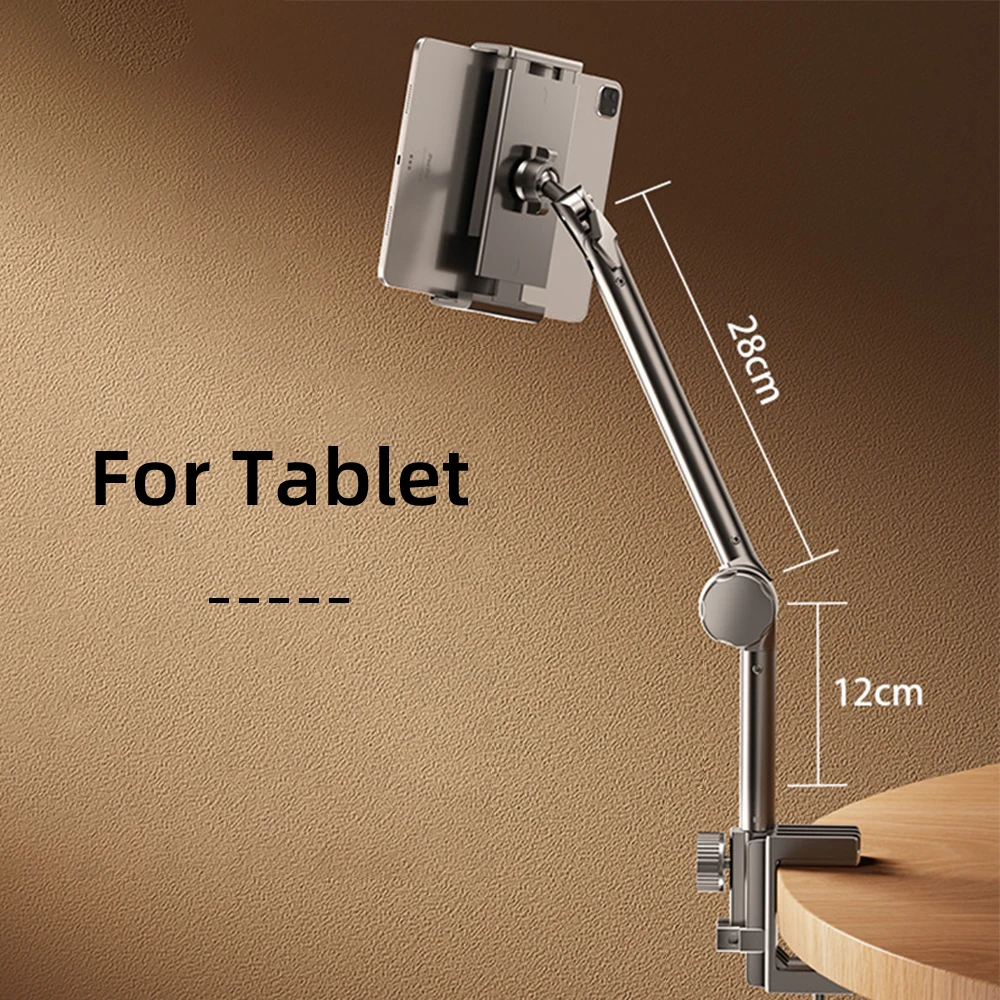 Soporte para tableta para cama iPad Stand 360 ° Soporte giratorio para tableta y cama con brazo de metal de 90 cm para soporte para tableta y teléfono de 4,7 ~ 12,9 pulgadas: Olive