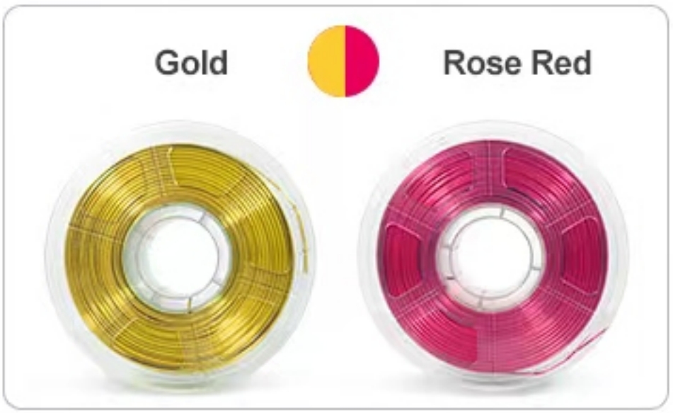 Filamento di seta PLA a dovuto colori 1kg fascio da 1.75mm, filamento a doppio colore, filamento 3D di coestrusione, cambio colore PLA di seta ogni pollice: bianca