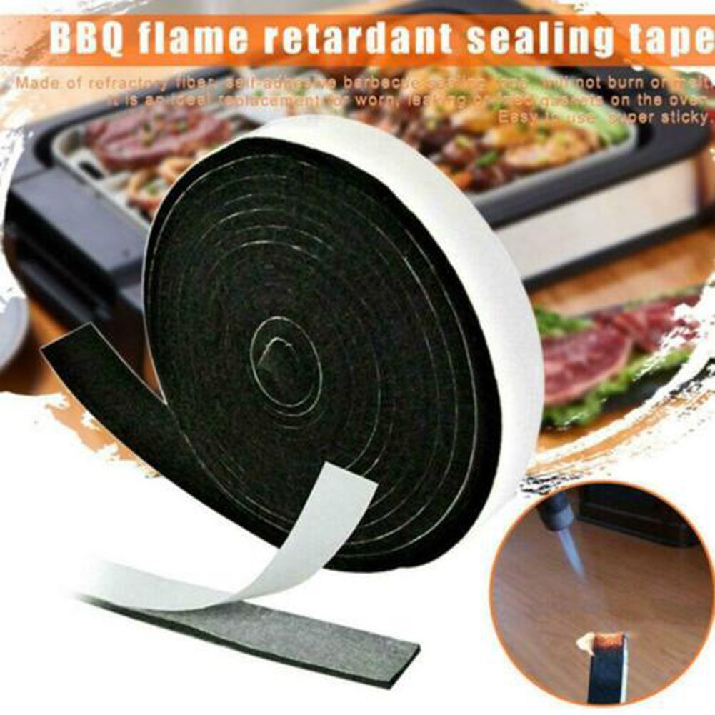 Hoge Warmte Barbecue Roker Pakking Bbq Deur Deksel Seal Adhesive Sealing Tape Voor Grill GRSA889