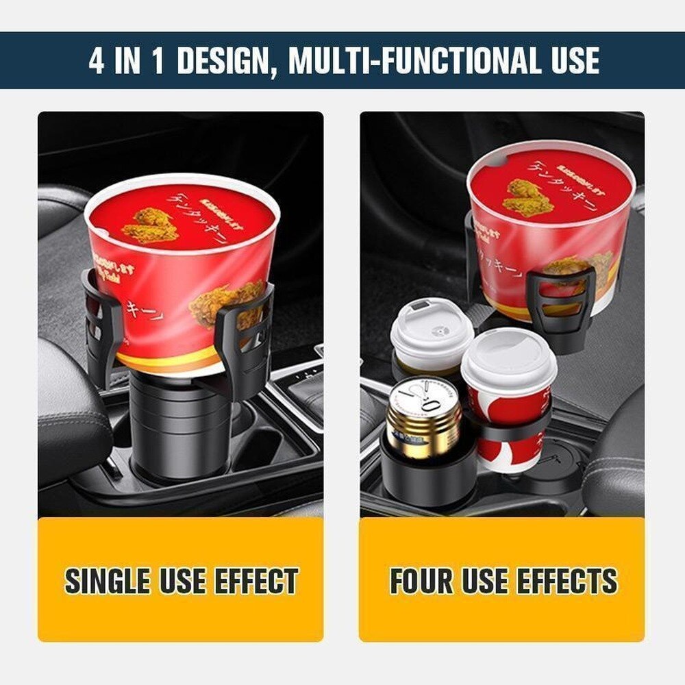 4 In 1 Multifunctional Adjustable Car Cup Holder Expander Adapter Base Tray Car Drink Cup Bottle Holder AUTO Car Stand Organizer
