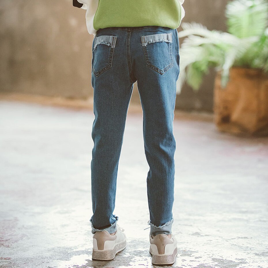 Jean pour fille trou jean pour filles printemps automne enfant déchiré jean Style décontracté vêtements pour enfants 6 8 10 12 14