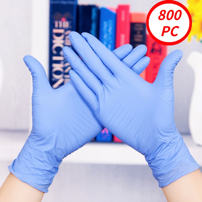 Disposable Nitrile Gloves Work Glove Food Prep Cooking Gloves / Kitchen Food Waterproof Service Cleaning Gloves Blue Home
