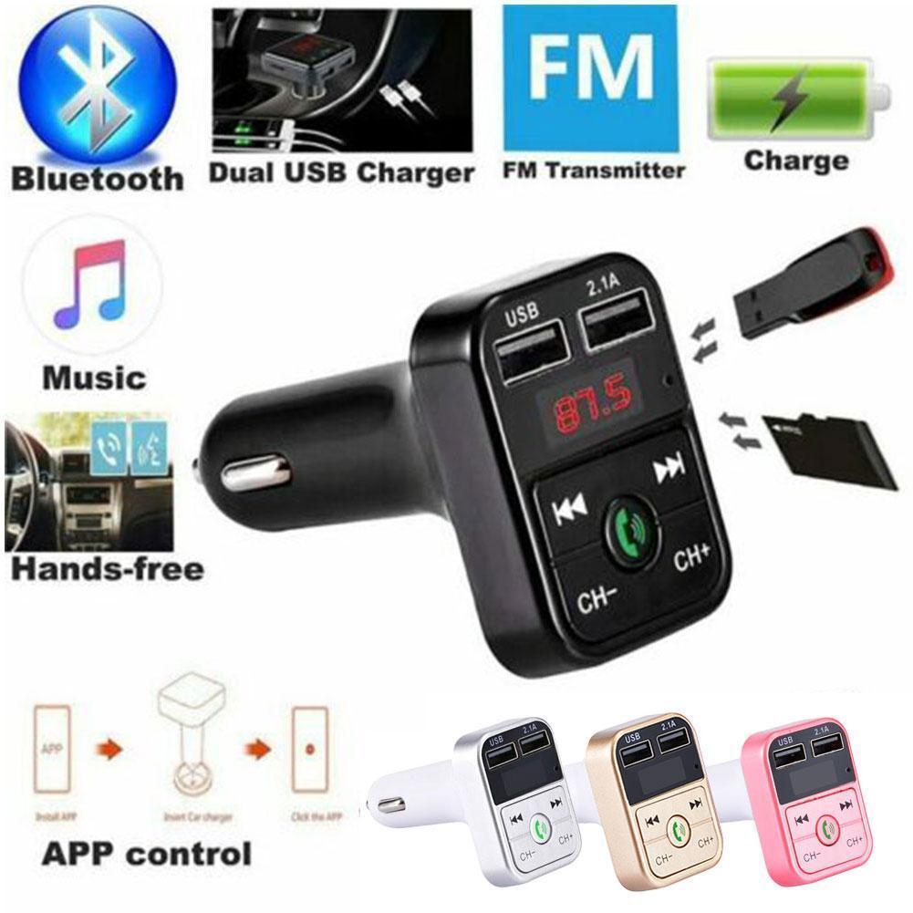 Handsfree Car Kit Bluetooth Draadloze Speler Fm-zender Fm Lcd Charger Modulator Auto 2.1A Usb Auto-accessoires Handsfree F3Q9