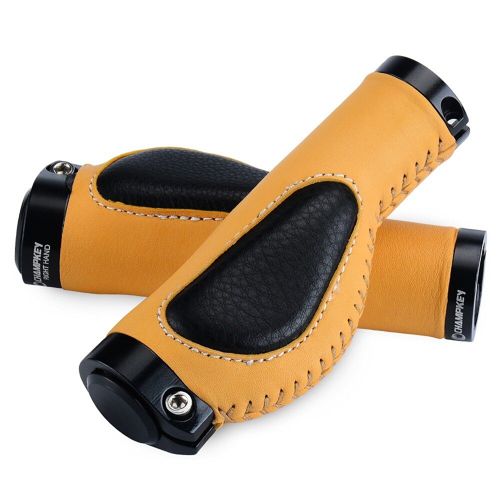 1 Paar Mountain Road Fiets Handvatten Ergonomische Pu Bike Handvat Grips Fietsen Rijden Schokabsorptie Anti-Slip 7 kleur