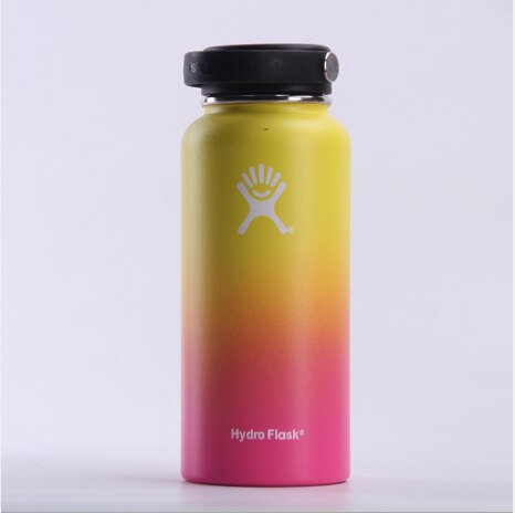 GH Stainless Steel Water Bottle Hydro Flask Water Bottle Vacuum Insulated Wide Mouth Travel Portable Thermal Bottle 32oz/40oz: 40oz(1100ML) / I