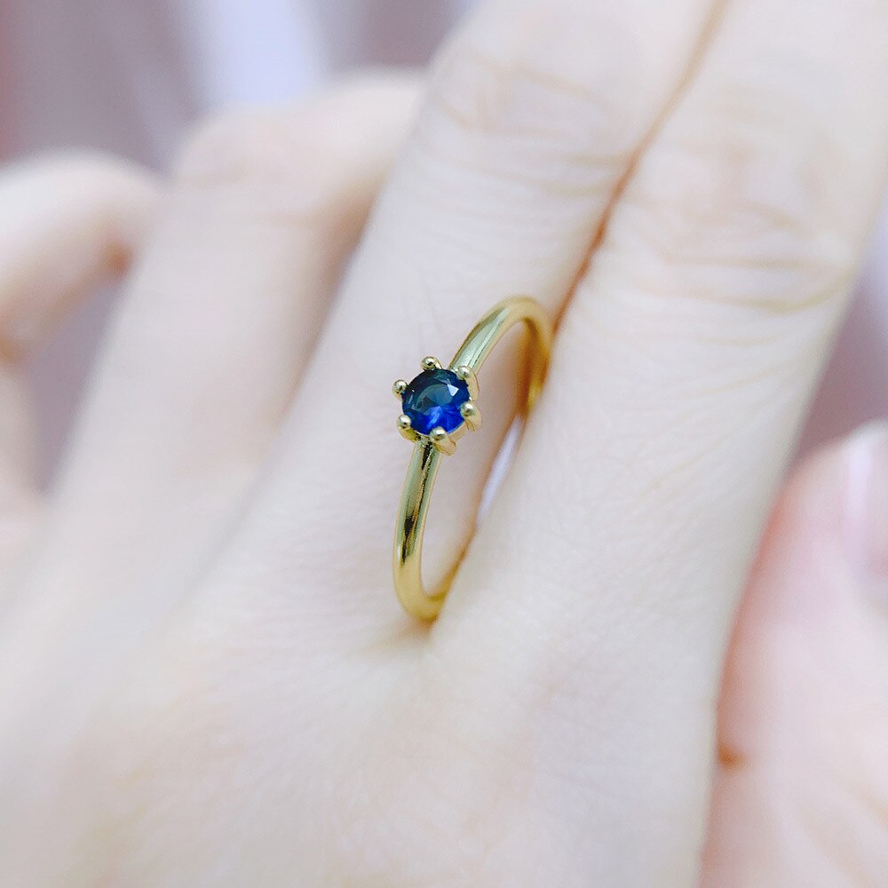 Zhouyang Bruiloft Bruid Ringen Voor Vrouwen Mini Leuke Geel Goud Kleur Zirkoon Engagement Dunne Ring Sieraden Sieraden R112
