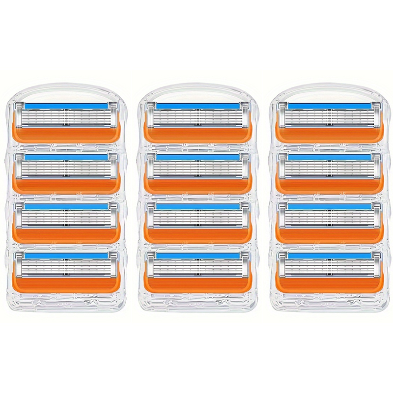 4/8 stuks handmatig scheermes voor mannen, vijf lagen mesjes, zonder meshouder, roestvrijstalen scheermesjes, geen huidbeschadiging, ouderwets scheermes: Groente