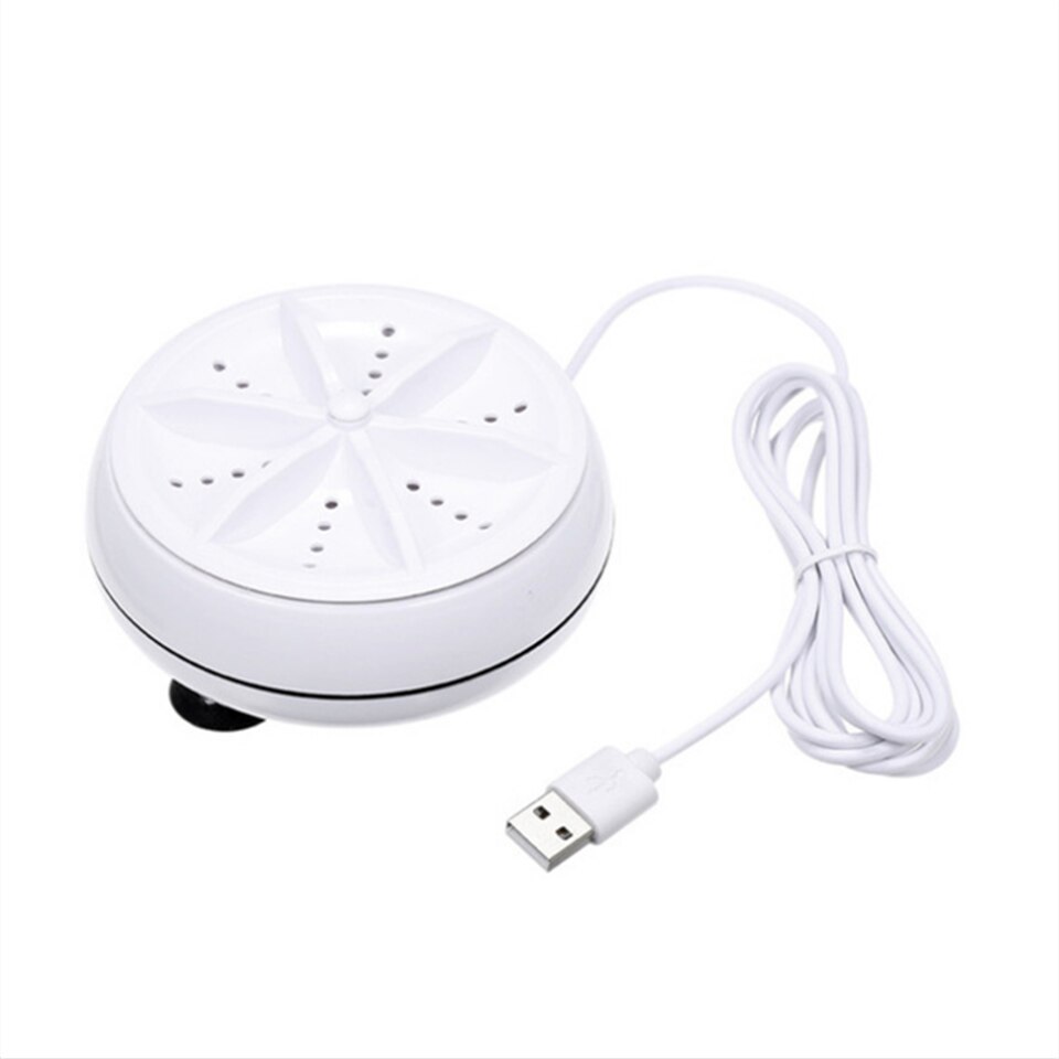 Yj Mini Washing Machine Portable Ultrasonic Turbine Removes Dirt Washer USB Cable for Travel Home Business Trip Laundry Tub