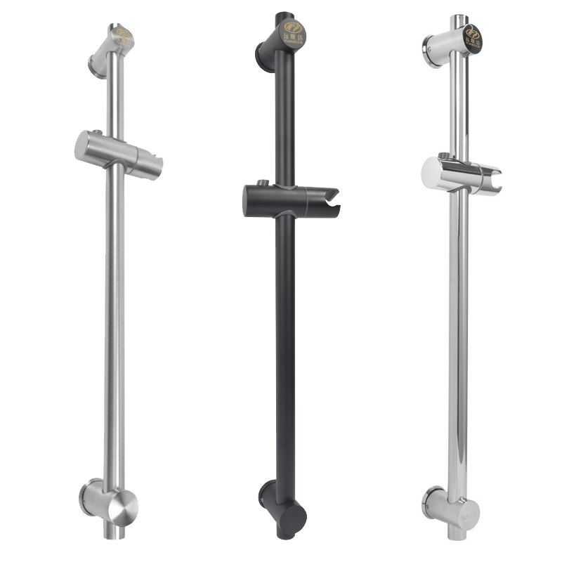 304 rustfritt stål dusj skyvebjelke veggmontert roterbar dusjstang justerbar skyve skinne sett løftestang