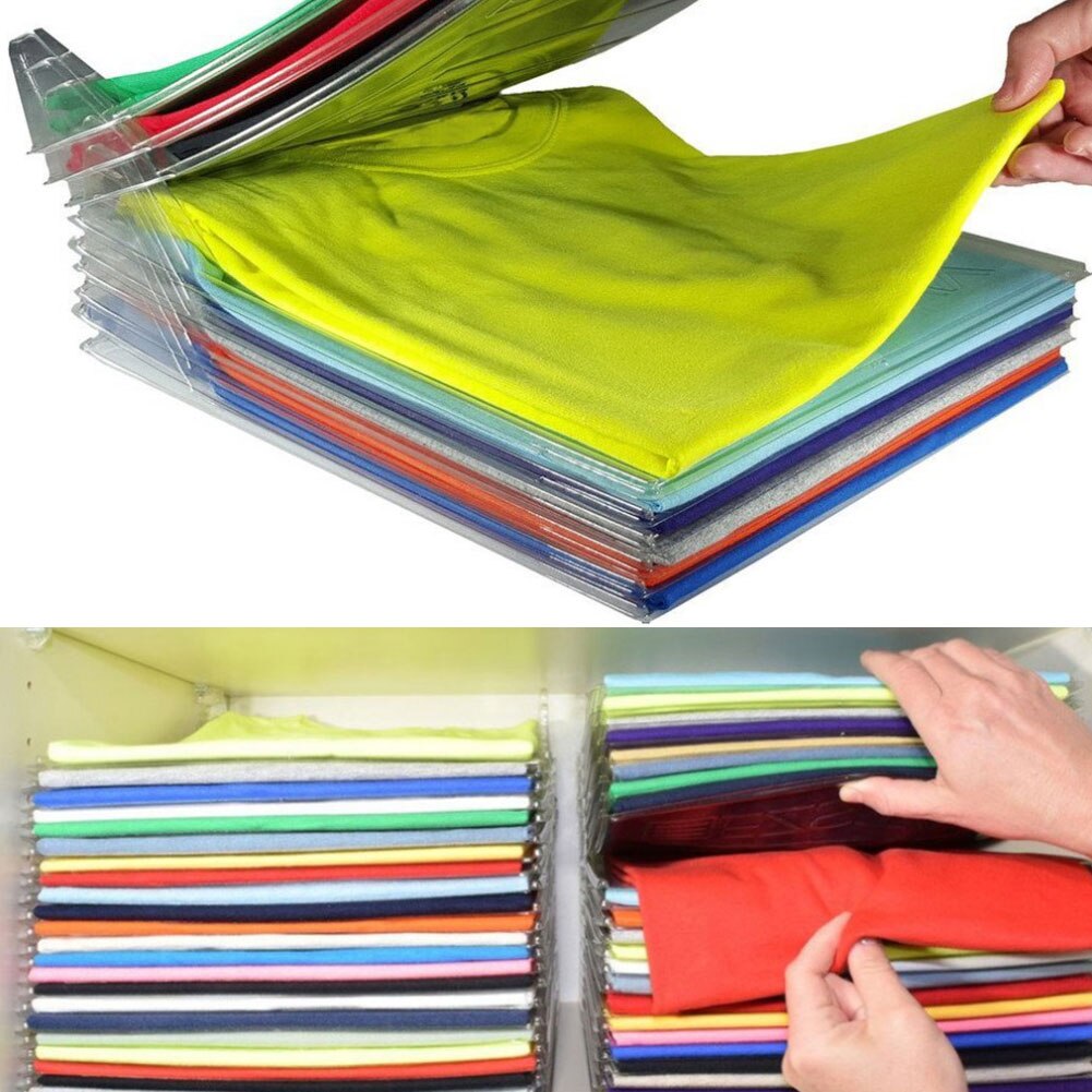 20 stk/parti hjem skab tøj mappe organizer skjorte mappe dokumenter skillevæg t-shirt organisationer opbevaringssystem