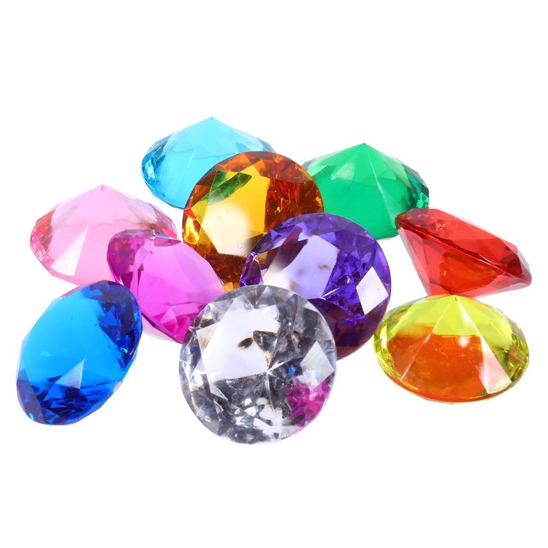 1 Set Plastic Gems DIY Handcrafts Props Little Girls Gems Toys Accessories