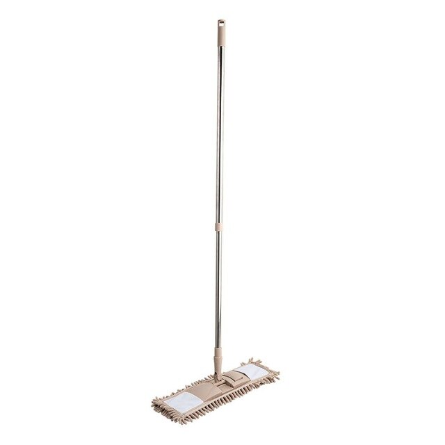Serpillière anti-poussière Chenille pour salle de bain, nettoyage ménager, remplissage pliable, tête de rechange plate, outil de couleur bonbon: Khaki