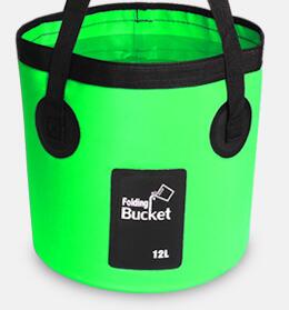 12L 20L Outdoor Draagbare Vouwen Emmer Waterdichte Tas Opvouwbare Water Emmer Vissen Camping Wandelen Reizen Auto Wassen Wastobbe: 12L-green