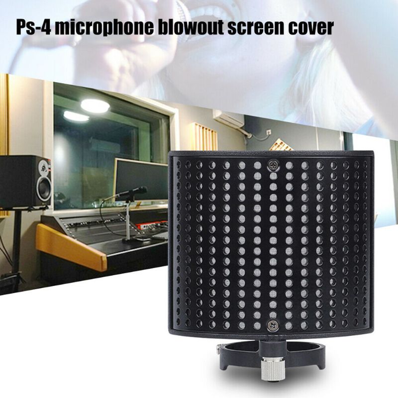 Microphone Isolation Shield Adjustable Angle Sound Absorber Foldable Cover Wind Screen