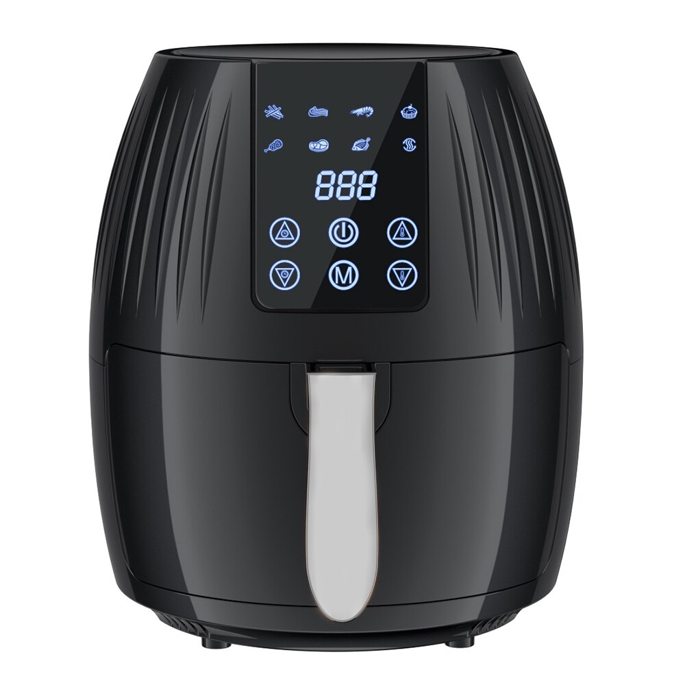 Multifunctional Air Fryer Smart Household 5.5L Large Capacity 1300W Big Firepower Timing Touch Screen LCD Electric Airfryer