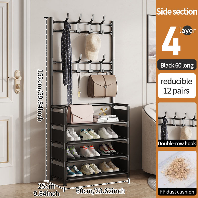 Zapatero de varios niveles, organizador de suelo, gabinete de almacenamiento para zapatillas, sombreros, abrigos, dormitorio, hogar, multifuncional, ahorro de espacio: Lavanda