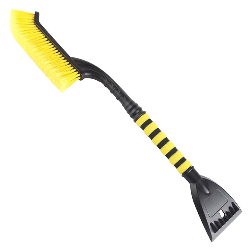Sneeuw Borstel Met Afneembare Ijskrabber, Sneeuw Removal Tool Wasstraat Borstel Voor Auto 'S, Vrachtwagens, Suv 'S, voorruit: Yellow
