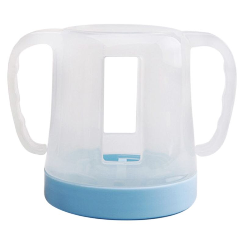 180ml Explosion-proof -proof Wide-caliber with Handle Baby Bottle PP Sleeve 95AE: Blue
