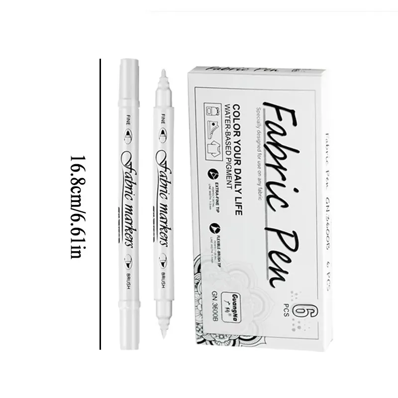 Witte waterdichte permanente stof textiel markeerstift set voor T-shirt schoenen kleding hout steen DIY kunst graffiti tekening schilderen