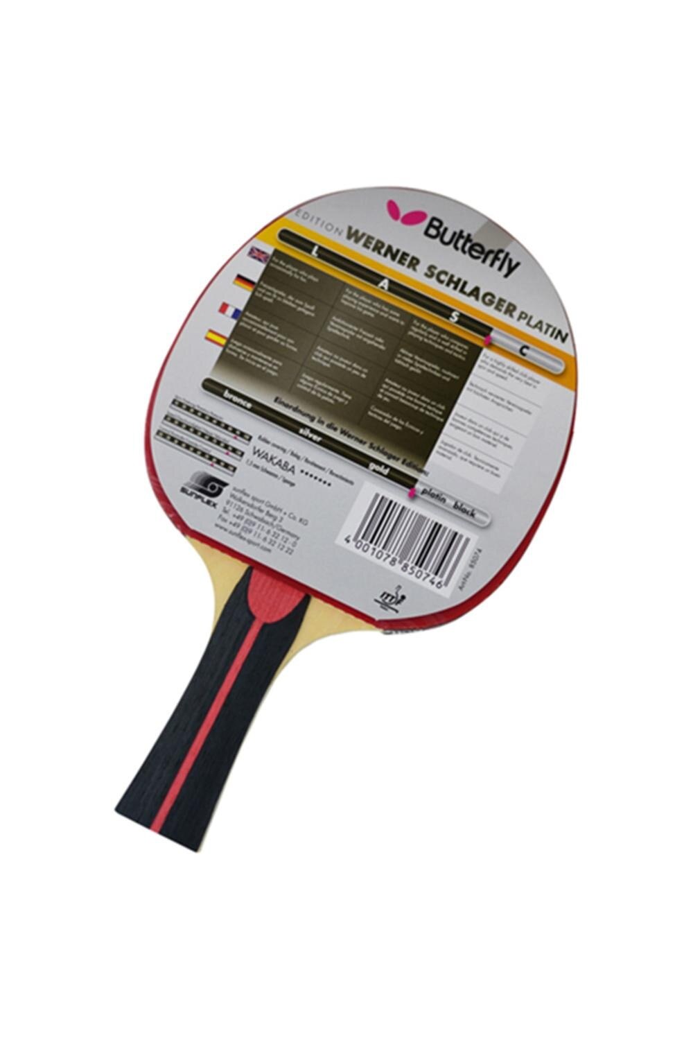 Vlinder Werner Schlager Platina Tafeltennis Racket Federatie Goedgekeurd Vacuüm Speciale Verpakking Hoge Niveau Speler Sport