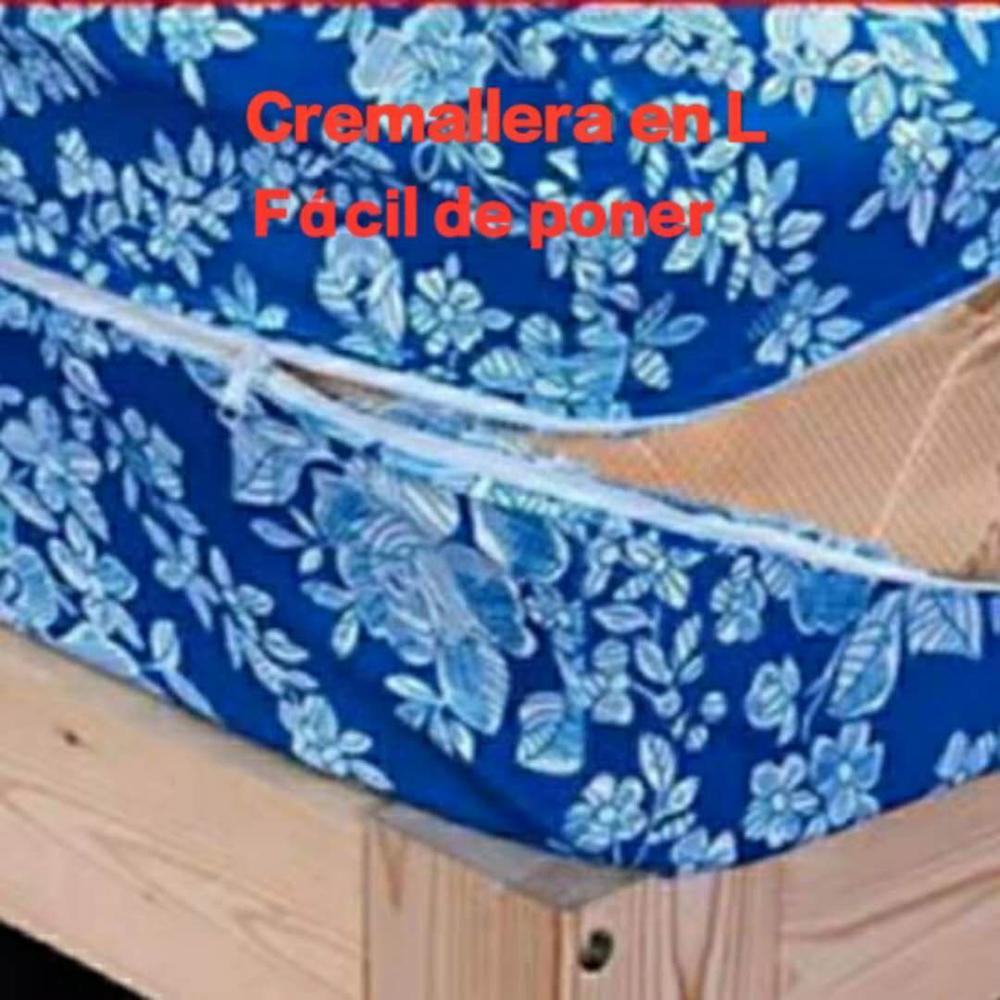 Funda Colchón Azul con Cremallera en L 90cm 105cm 135cm 150cm