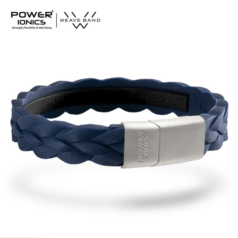 Power ionics 3000 ioner morandi farger herre dame armbånd armbånd balanse energi balanse menneskekropp fri gravering: Morandi blå-sølv