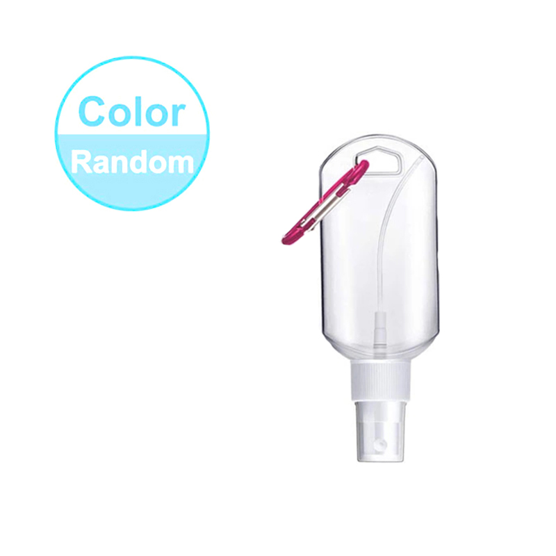 Bouteille vide de voyage désinfectant pour les mains, 30ml 50ml, support de taille, crochet, porte-clés, capuchon rabattable, bouteilles vides portables réutilisables, 5 pièces: Gris clair / 12ml