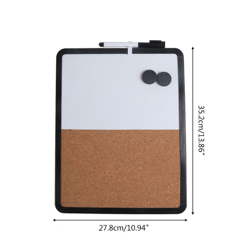 Magnetic Whiteboard Drawing Note Message Cork Board Combination Bulletin Office Supplies