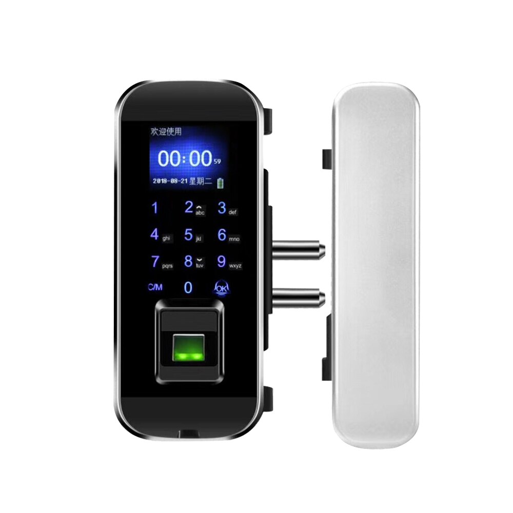 Fingerprint electronic door lock Office single/double door password lock fingerprint touch lock access control system