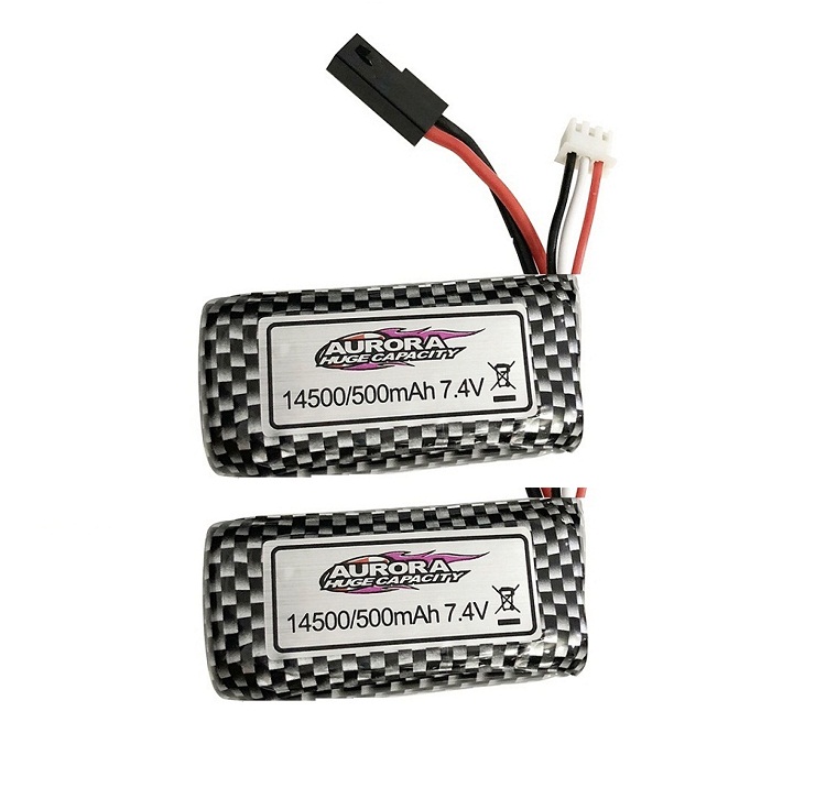 Batería lipo de 7,4 v, 500mAh/7,4 v, 1000mah, 14500 mAh, para XINLEHONG 9130, 9136, 9137, 9130, 9136, 9137, Q901, coche teledirigido de alta velocidad: Verde