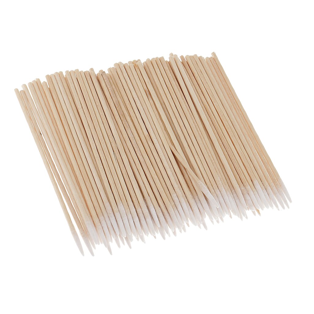 100pcs 3’’ Swabs Cotton Sticks, Single Pointed Tip Cosmetics Applicators