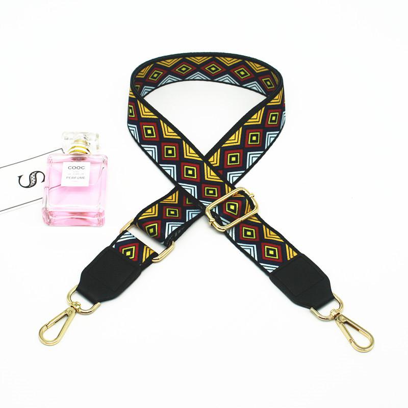 Rainbow Stripe Handbags Strap Belts Canvas National Buckle Bag Straps Trendy Shoulder Straps: 17