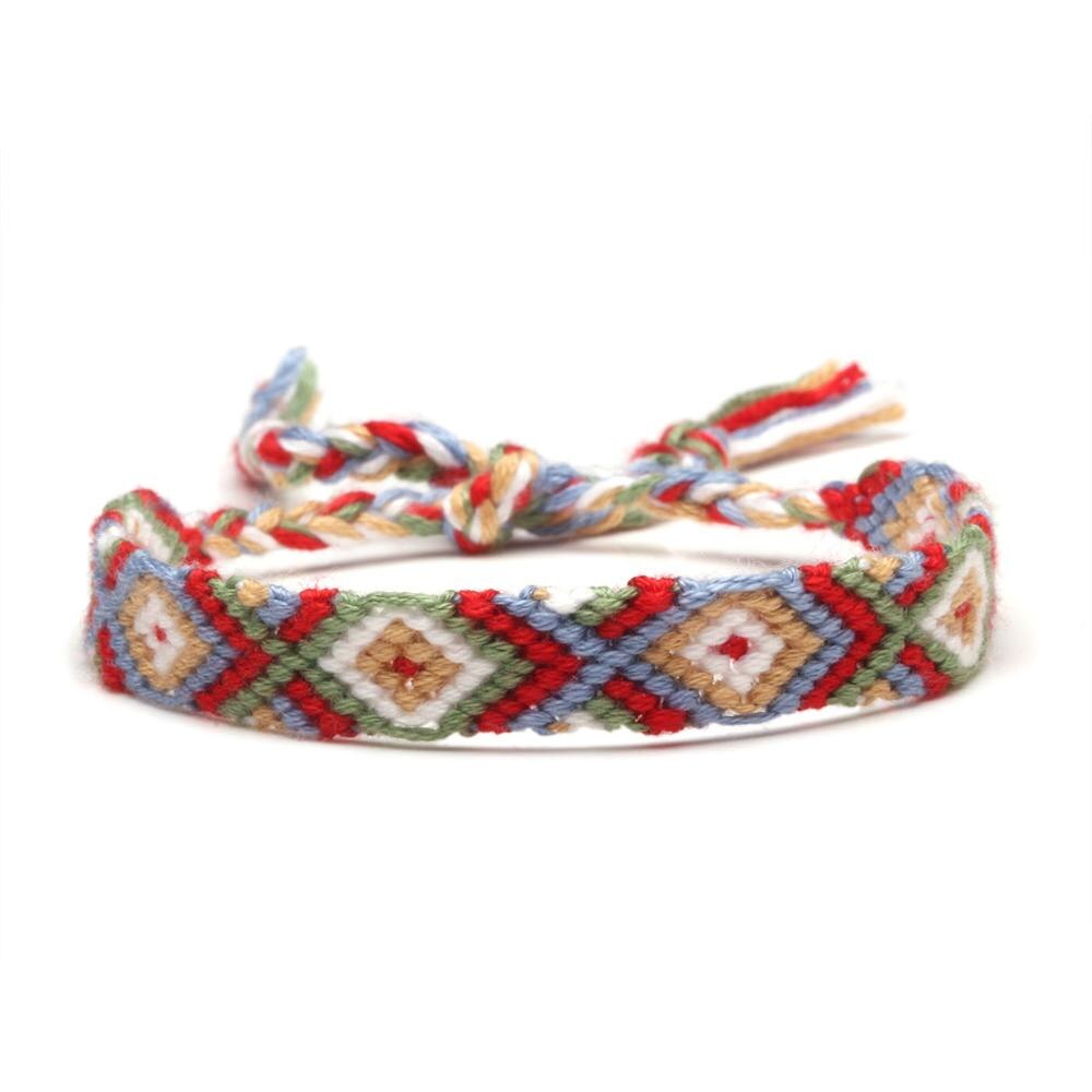 Boho Kleurrijke Borduurgaren Handwoven Mode Vriendschap Armband Vrouwen Meisje Chic Zomer Surfer Vervaardigd Sieraden: 8
